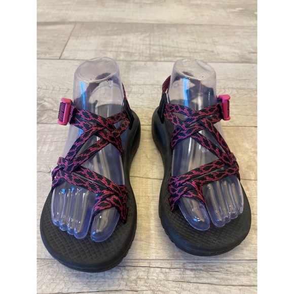 Chaco Z Sandals Women Size 6 Black Pink Straps Adjustable Outdoor Sport - Picture 2 of 7
